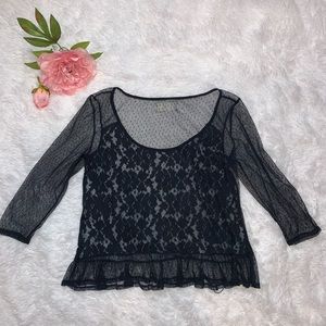 Abercrombie and mesh/lace blouse